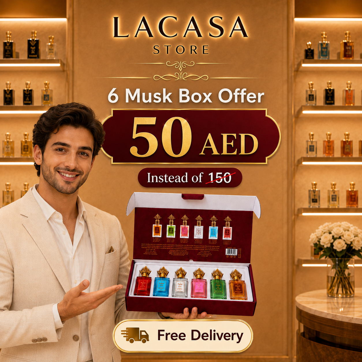 عرض بوكس مسك يحتوي على 6 عطور