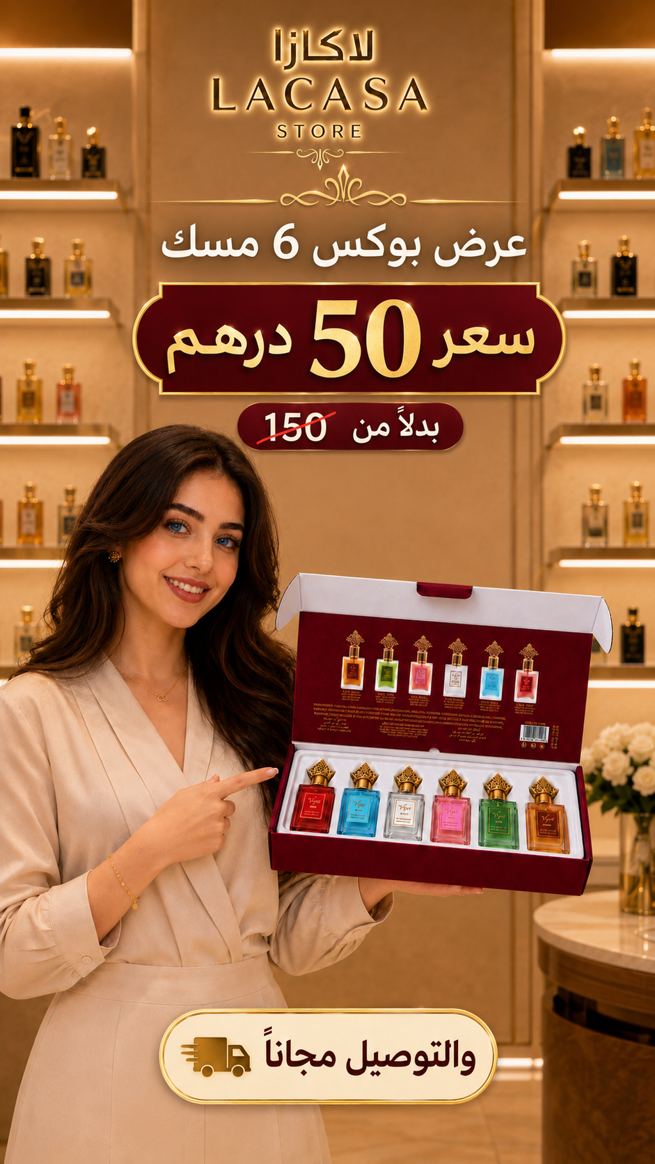 عرض بوكس مسك يحتوي على 6 عطور