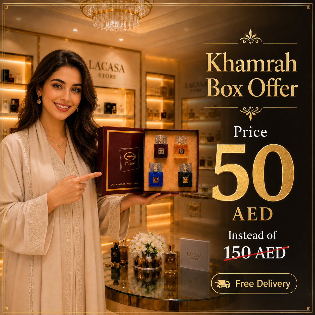 عرض بوكس عطور خمره يحتوي على 4 عطور