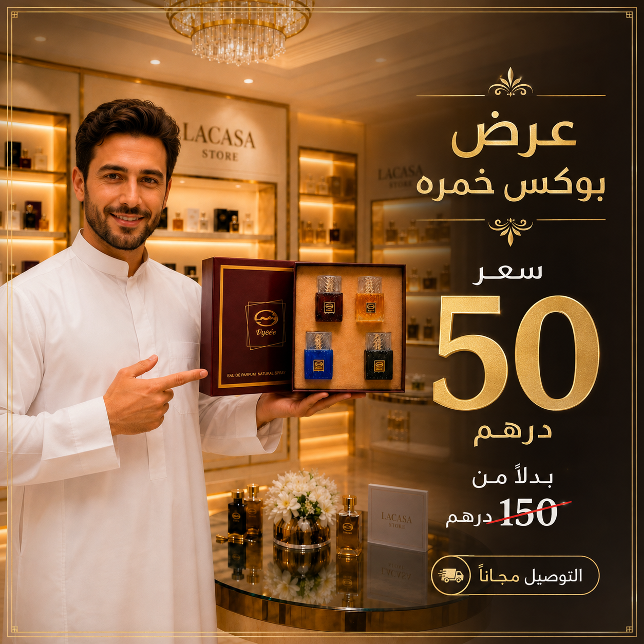 عرض بوكس عطور خمره يحتوي على 4 عطور
